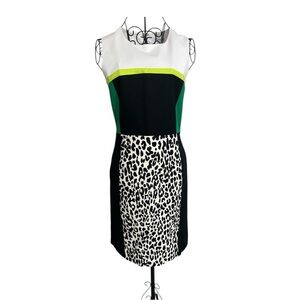 Calvin Klein Multicolor Leopard Print A-Line Sleeveless Mini Dress – Size 2